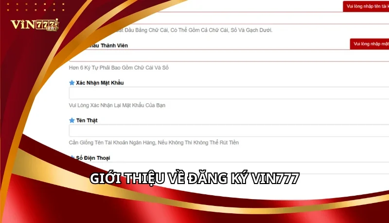 Đăng Ký Vin777: Hướng Dẫn Chi Tiết Từ A-Z Cho Người Mới 5 Giới thiệu về đăng ký Vin777
