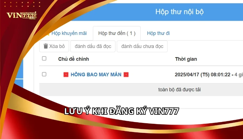 Đăng Ký Vin777: Hướng Dẫn Chi Tiết Từ A-Z Cho Người Mới 7 Lưu ý khi đăng ký Vin777