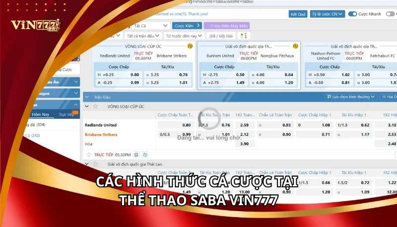 Thể Thao SABA Vin777: Các Hình Thức Cá Cược Và Lưu Ý Khi Tham Gia 6 Các hình thức cá cược tại thể thao SABA Vin777