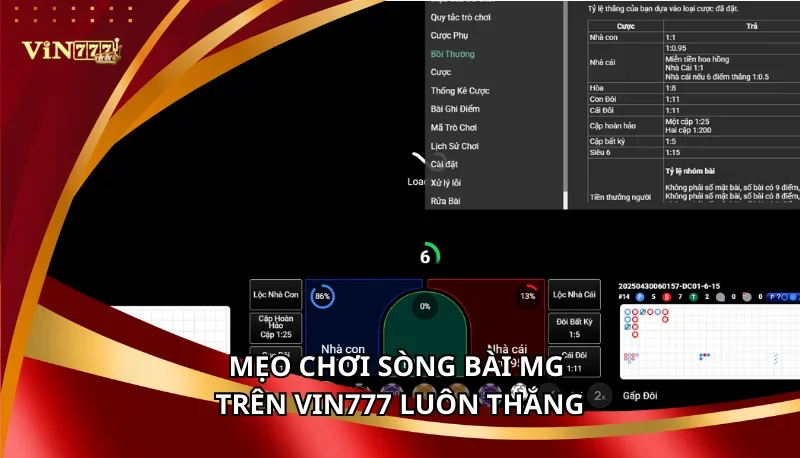 Sòng Bài MG Trực Tuyến Vin777: Các Trò Chơi Và Mẹo Chơi A-Z 7 Mẹo chơi sòng bài MG trên Vin777 luôn thắng
