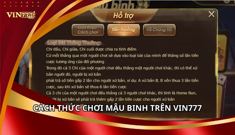 Mậu Binh Vin777: Cẩm Nang Luật Chơi Và Mẹo Chơi Cho Tân Thủ 6 Cách thức chơi Mậu Binh trên Vin777